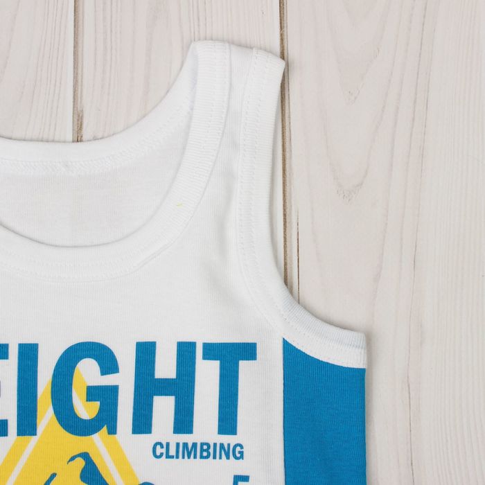 Комплект для мальчика (майка, трусы), рост 140 см, цвет бирюзовый/белый М263