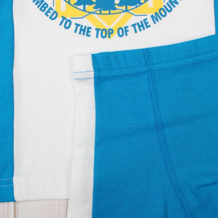 Комплект для мальчика (майка, трусы), рост 140 см, цвет бирюзовый/белый М263