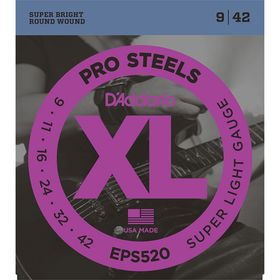 Струны для электрогитары D`Addario EPS520 XL PRO STEEL  Super Light 9-42