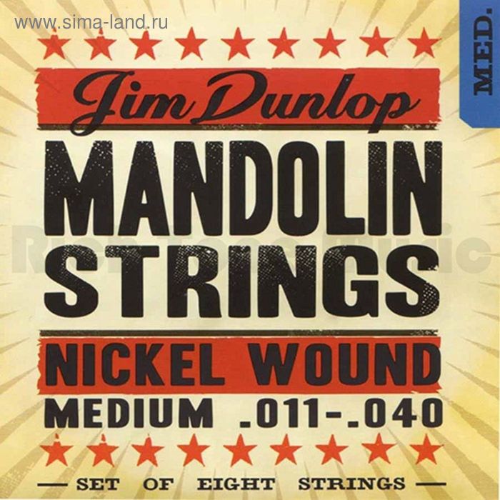 Струны для мандолины Dunlop DMN1140 никелированные, Medium, 11-40