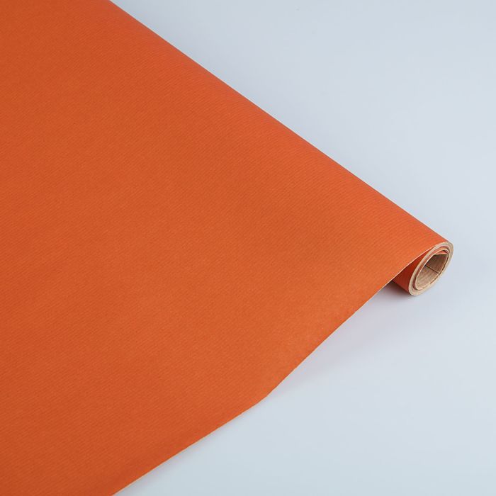 Бумага упаковочная крафт "Красный апельсин" 0.7 х 10 м