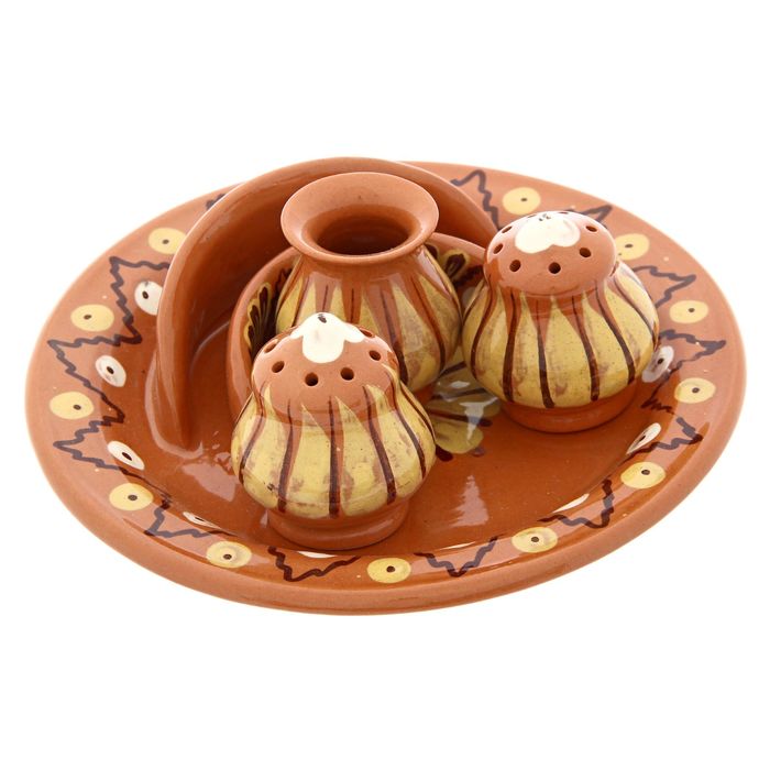 Салфетница, подставка для зубочисток, солонка, перечница, тарелка 17,5 см