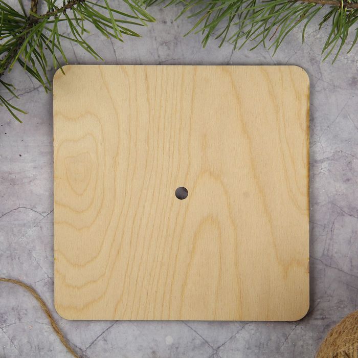 Основа для часов из фанеры "Квадрат" 25х25 см (ДЕК-094)