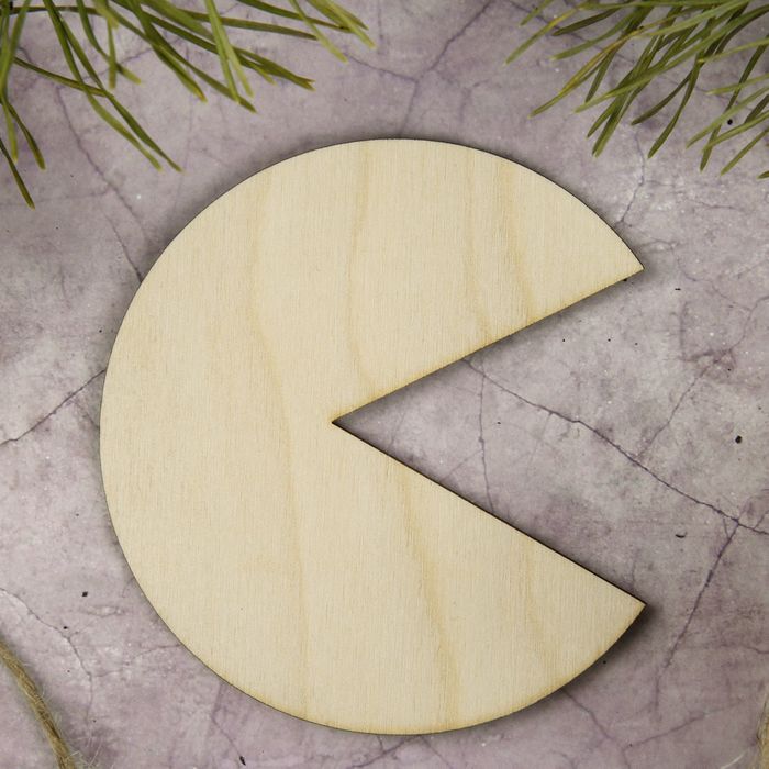 Бирка для творчества из фанеры "Пакман №2" 9,3х10 см (ДЕК-104)