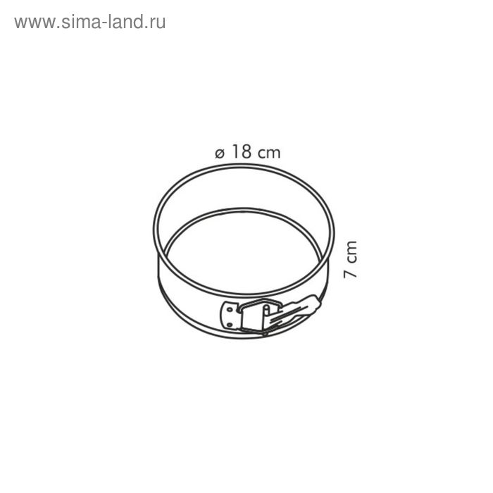 

Форма Tescoma Delicia, для запекания торта, разъёмная, сталь с антипригарным покрытием, d=18 см