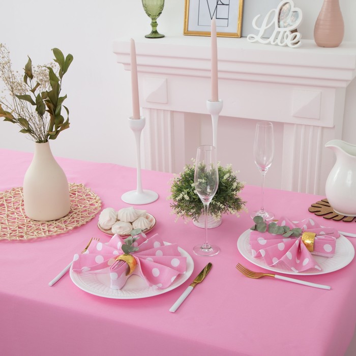 Набор столовый "Этель" Капкейк скатерть 150х300 см, салфетка 40х40 см 12 шт., рогожка