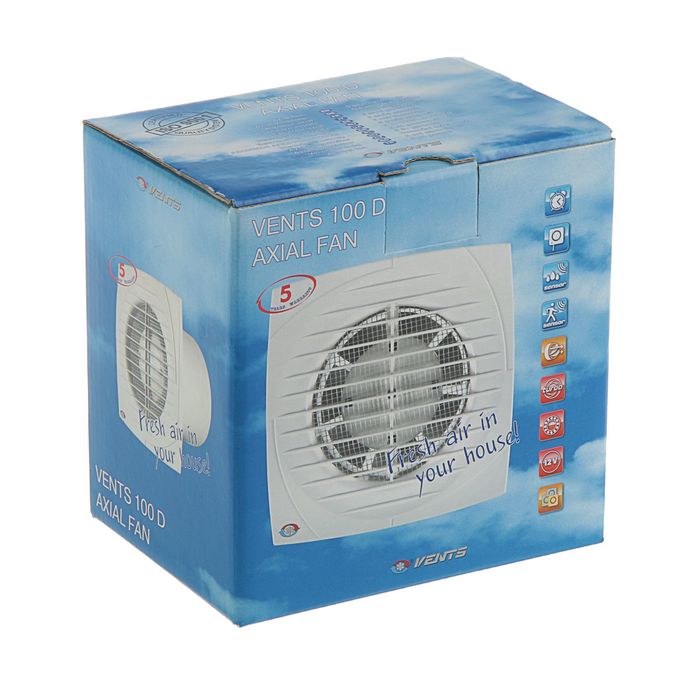 Вентилятор "ВЕНТС" 100 Д, d=100 мм, цвет белый