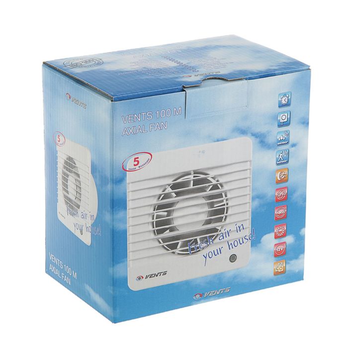 Вентилятор "ВЕНТС" 100 М, d=100 мм, цвет белый