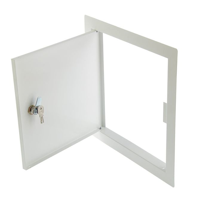 Лючок ревизионный "ВЕНТС", металлический с замком, 300 х 300 мм