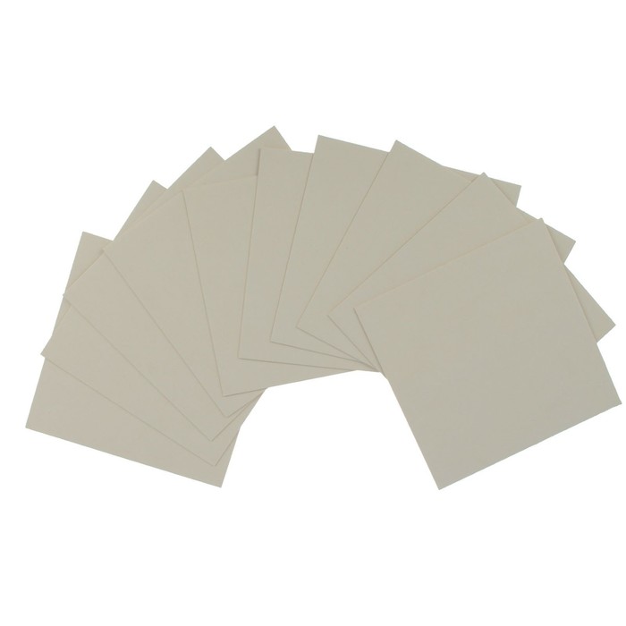 Набор пивного картона для творчества (10 листов) 20х20 см, толщина 1,2-1,5 мм(белый)