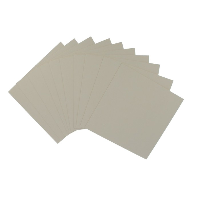 Пивной картон для творчества (набор 10 листов) 30х30 см, толщина 1,2-1,5 мм (белый)