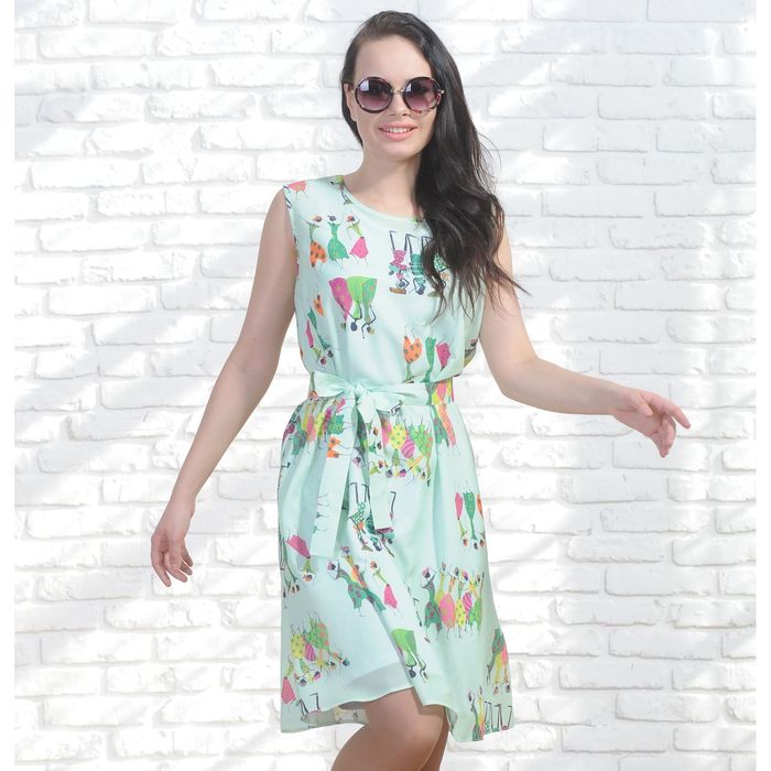 Платье женское, размер 44, рост 164 см, цвет зелёный (арт. 6292б)