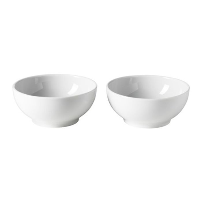 Миска, с округлыми стенками, 2 шт, цвет белый ИКЕА/365+