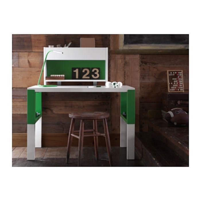 Рабочая лампа, светодиодная, цвет зеленый, серебристый ХОРТЕ