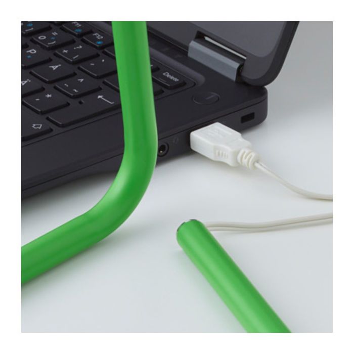 Рабочая лампа, светодиодная, цвет зеленый, серебристый ХОРТЕ