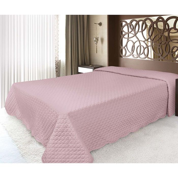 Покрывало стёганое, размер 220х240 см, цвет сиреневый, микрофибра 120 г/м2 711607