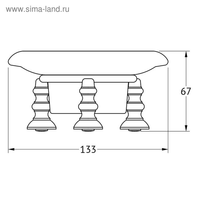

Держатель с мыльницей настольный, фарфор; матовое золото, 3SC