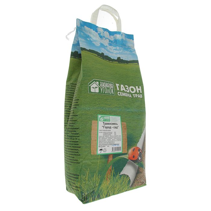Газонная травосмесь "Город-сад" 5 кг Зеленый уголок