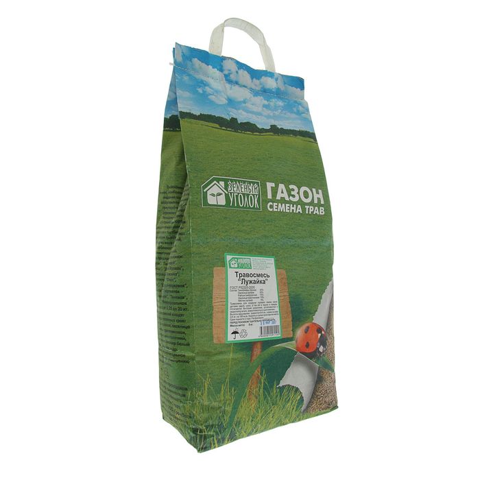 Газонная травосмесь "Лужайка" 5 кг Зеленый уголок