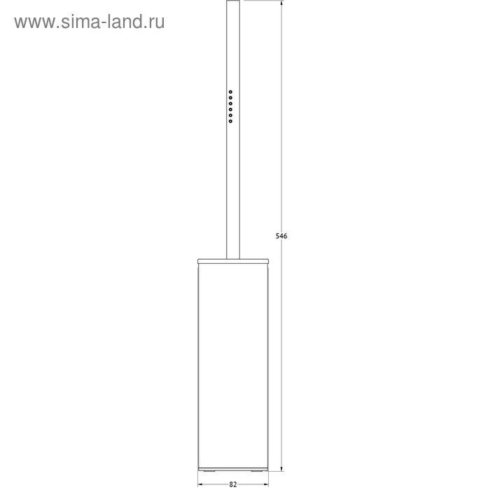 фото Туалетный ерш с крышкой напольный, хром - стразы, lineag