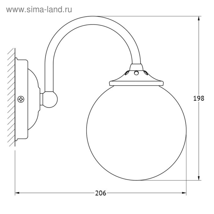 

Светильник 40 W, стекло; матовое золото, 3SC