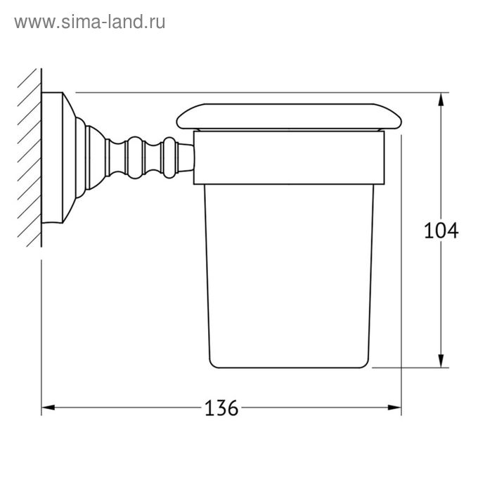 

Держатель со стаканом, фарфор; античная бронза, 3SC