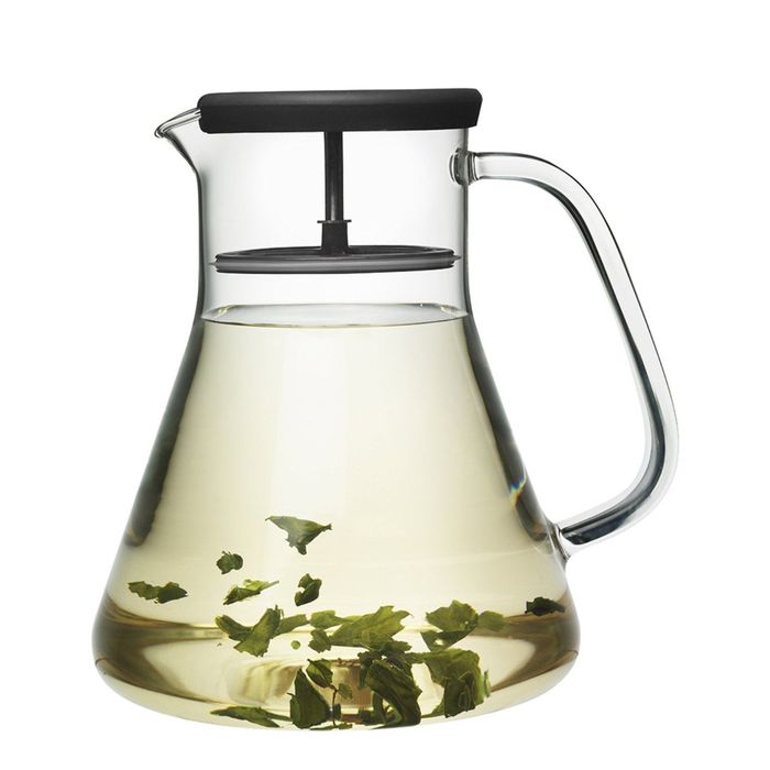 Чайник стеклянный Dancing Leaf, чёрный