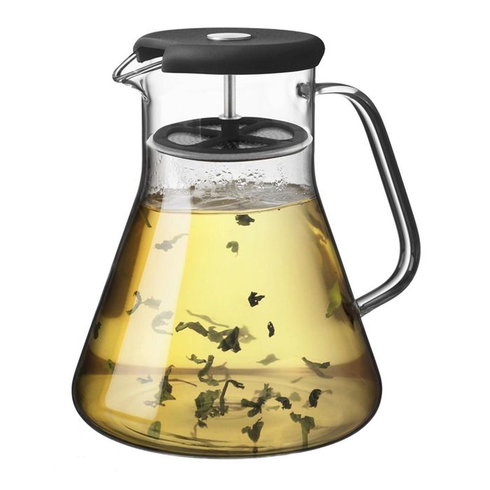 Чайник стеклянный Dancing Leaf, чёрный