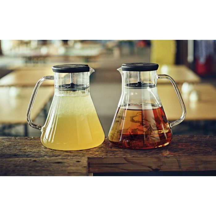 Чайник стеклянный Dancing Leaf, чёрный