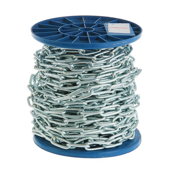 Цепь сварная длиннозвенная DIN 763, d=5 мм, оцинкованная, в катушке 30 м