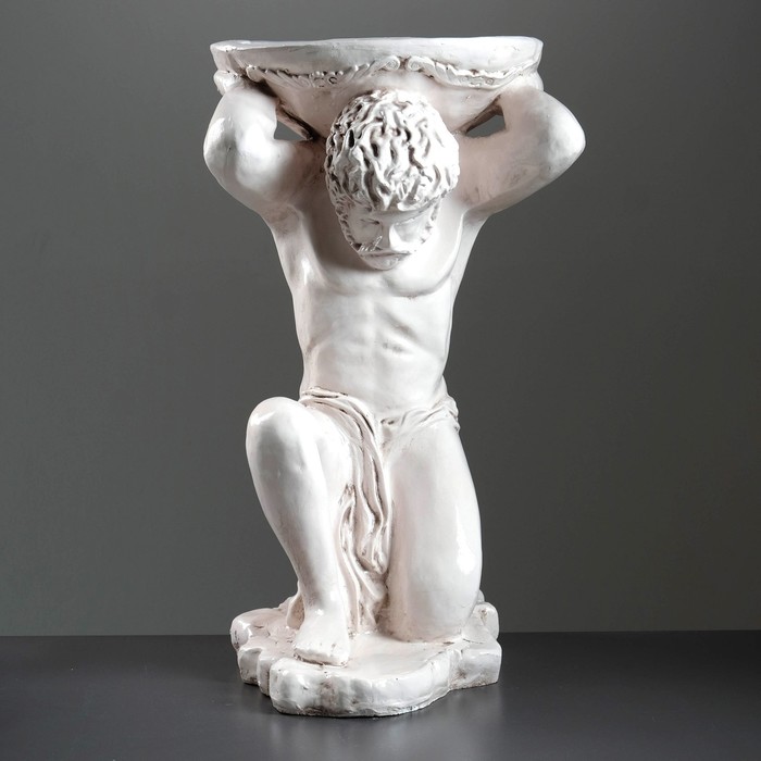 Фигурное кашпо "Титан" большой, состаренный 75см