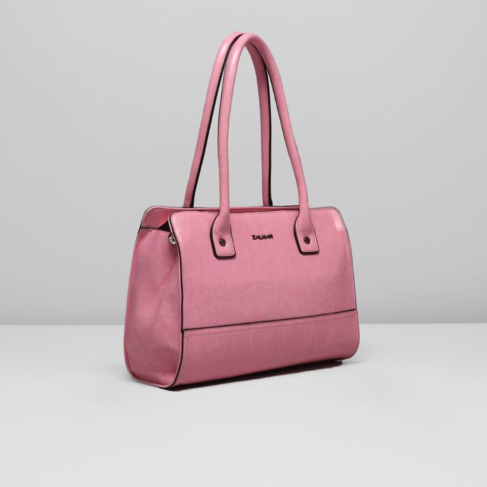 Сумка женская на молнии, 1 отдел с перегородкой, наружный карман, цвет розовый