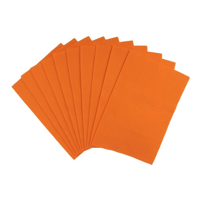 Фетр "Soft" набор 10 листов, 2мм, 21х29,7 см (тыквенный)