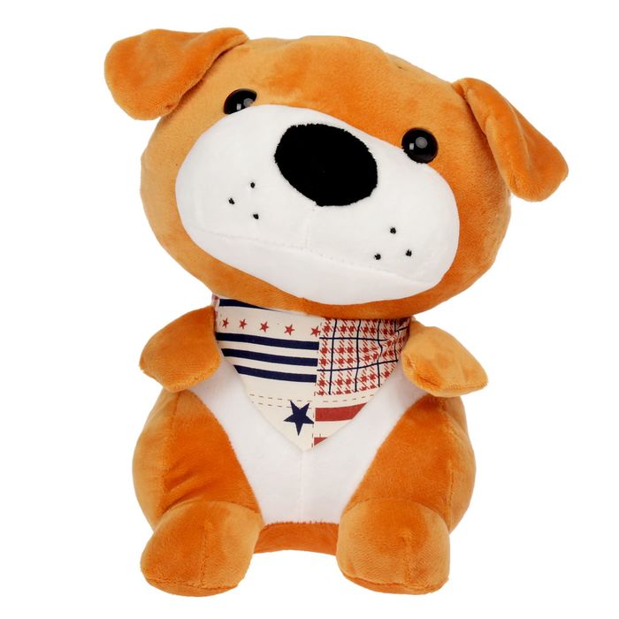 Мягкая игрушка "Собака с косынкой", 28 см, цвет МИКС