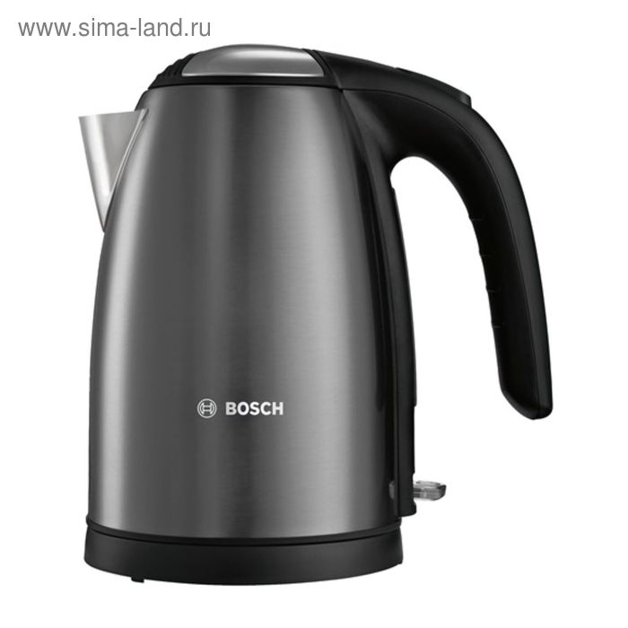 Чайник электрический Bosch TWK7805, металл, 1.7 л, 2200 Вт, черный