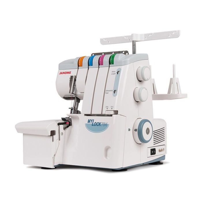 Оверлок Janome MyLock 784, 2,3,4-ниточный шов, ролевой шов,скорость 1300 стежков/мин,белый