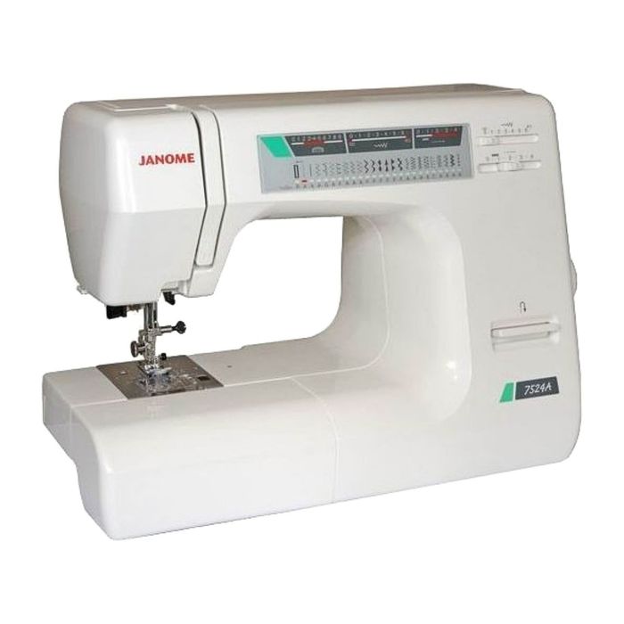 Швейная машина Janome 7524A, 23 опер, обметочная, эластичная, потайная строчка, белый