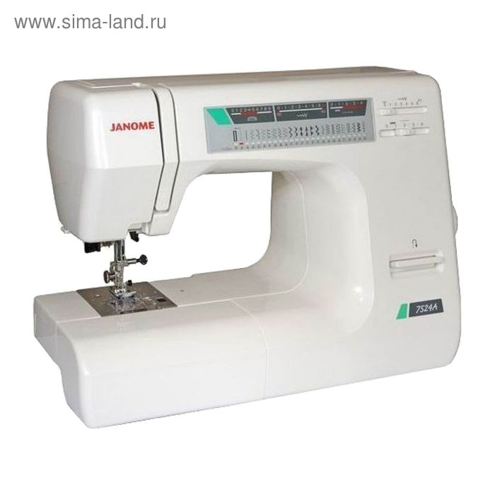 Швейная машина Janome 7524A, 85 Вт, 24 операций, автомат, белая,