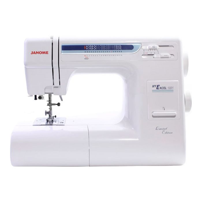 Швейная машина Janome My Excel 1221, 18 опер, обметочная, эластичная, потайная строчка,белый 23955