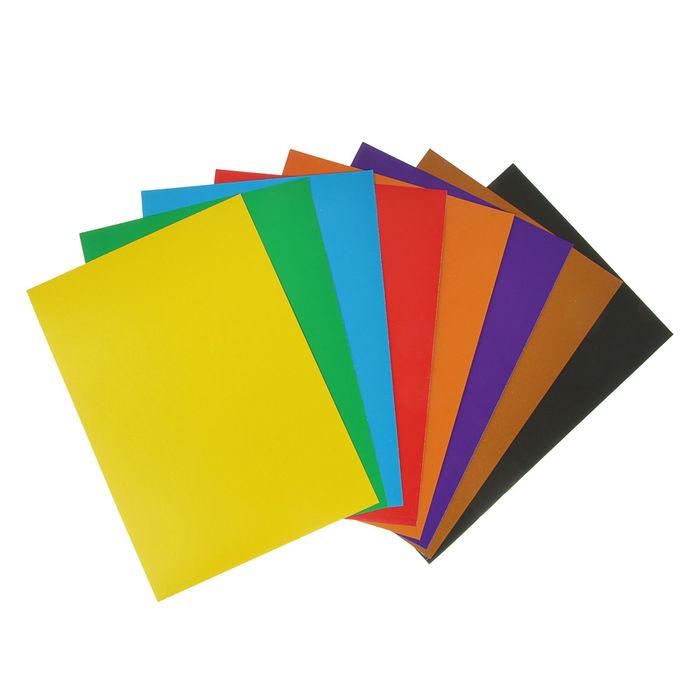 Картон цветной А4, 8 листов, 8 цветов Trolls, мелованный