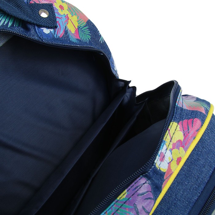 Рюкзак каркасный Limpopo Magical Tropics, эргономичная спинка + пенал узкий на молнии Limpopo Super Model, 1 отделение (подарок)