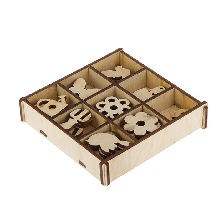 Набор заготовок в коробке "Сад", 5 заготовок в ячейке