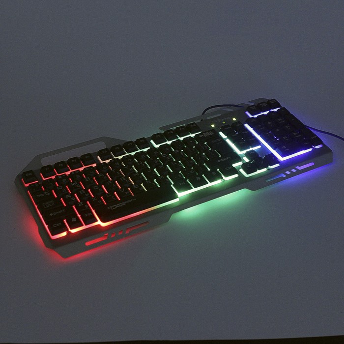 Клавиатура Qumo Dragon War REaL SteeL K05, металл, проводная, 104 клавиши, подсветка