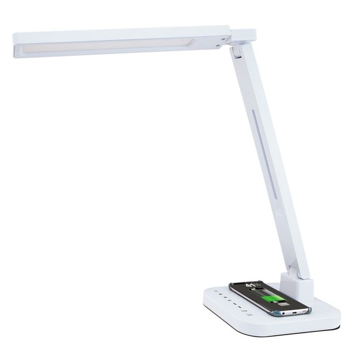 Настольная лампа светодиодная ЛЮЧИЯ L900 "Smart Qi" 15W 2700-6600K, 5 ур.ярк., USB белая