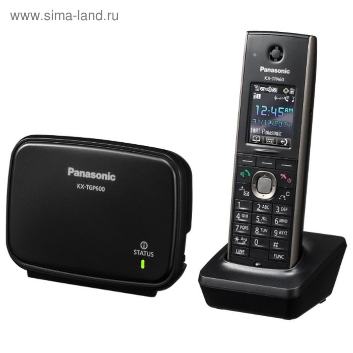 фото Телефон ip panasonic kx-tgp600rub чёрный