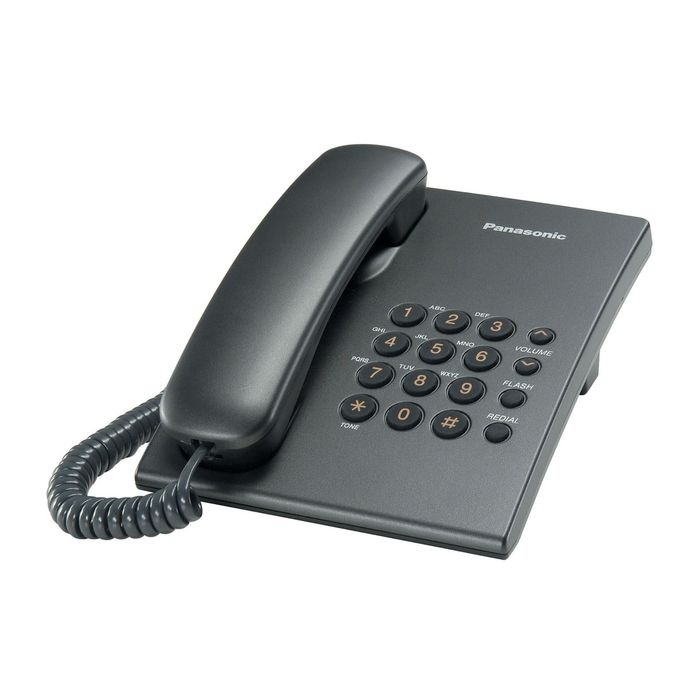 Телефон проводной Panasonic KX-TS2350RUT темно-серый