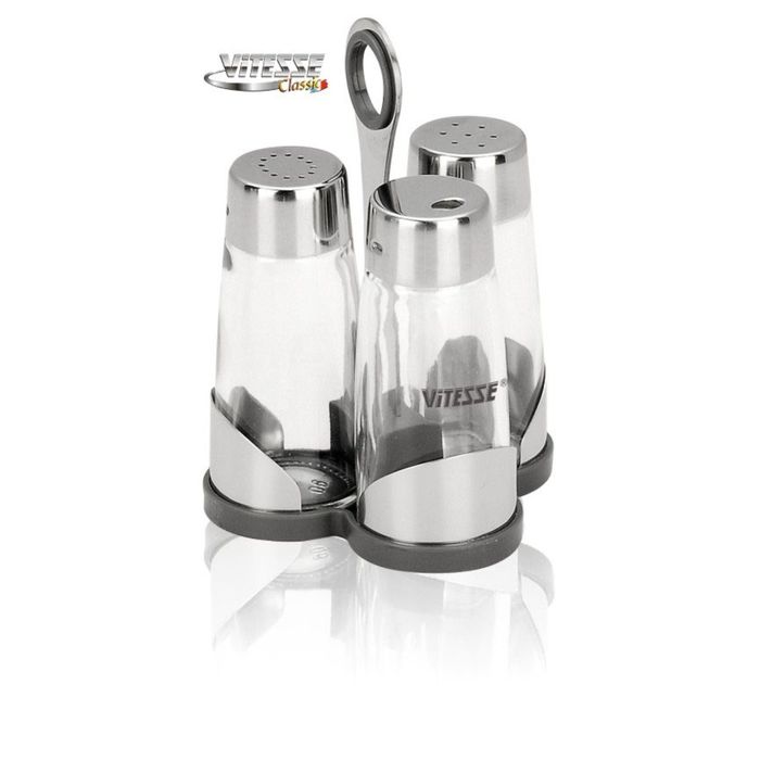 Солонка и перечница с держателем для зубочисток