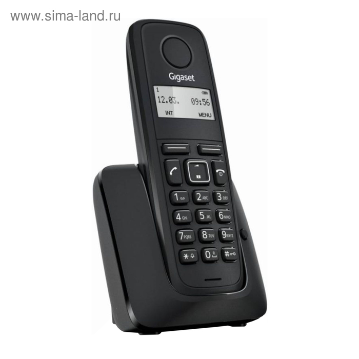 Радиотелефон Dect Gigaset A116 чёрный, АОН dect телефон gigaset as690a trio rus