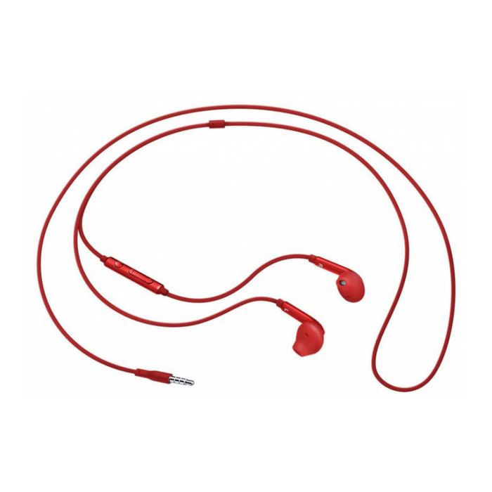 Гарнитура Samsung EO-EG920L, вкладыши, провод 1.2 м, красная