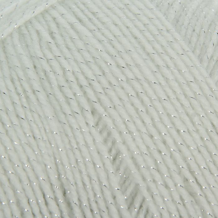 Пряжа "Мерцающая" 96% акрил высокообъемный, 4% метанит 430м/100гр (01-Белый)